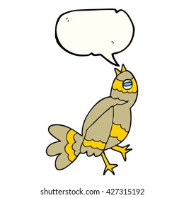 Cartoon-Vogel in freehand gezeichnet