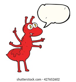 formiga de desenho livre da bolha da fala