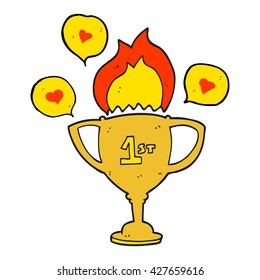 trofeo deportivo de dibujos animados de libre mano