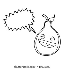 caricatura de burbuja de habla dibujada a mano libre