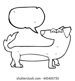 Cartoon-Hund in freehand gezeichnet