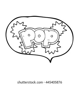 freehand drawn speech bubble cartoon pop explosion symbol