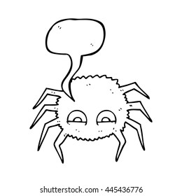 aranha de desenho livre da bolha da fala