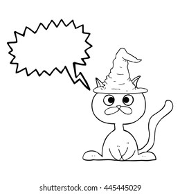 caricatura de burbuja de la libre expresión de gato de halloween