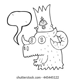 Karikaturenkopf mit Zauberkrone