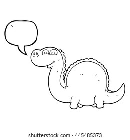 caricatura de burbuja de la libre expresión dinosaurio