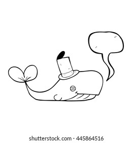 caricatura de burbuja de habla dibujada a mano libre con sombrero
