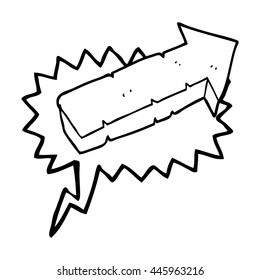 Karikaturenstein in freehand gezeichneter Sprache