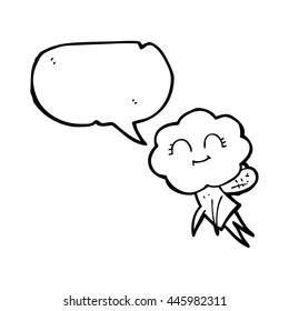 freehand drawn speech bubble cartoon magical creature