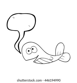 freehand drawn speech bubble cartoon whale