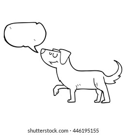 cão de desenho livre da bolha da fala