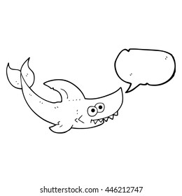 tiburón de dibujos animados de libre mano