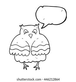 caricatura de burbuja de la libre expresión owl
