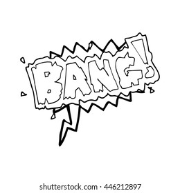 freehand drawn speech bubble cartoon bang symbol