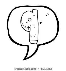 freehand drawn speech bubble cartoon stone number nine
