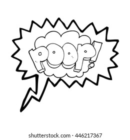 freehand gezeichnet Redeblase Cartoon Poop! Text