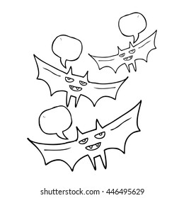 Cartoon halloween-Fledermaus in freehand gezeichnet