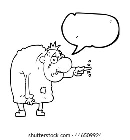 freehand drawn speech bubble cartoon igor