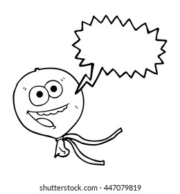 freehand drawn speech bubble cartoon balloon