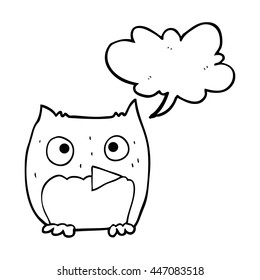 caricatura de burbuja de la libre expresión owl