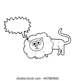 freehand drawn speech bubble cartoon animals