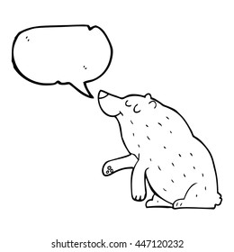 oso de dibujos animados de libre mano