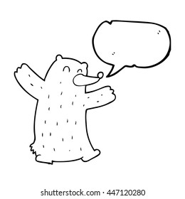 oso de dibujos animados de libre mano