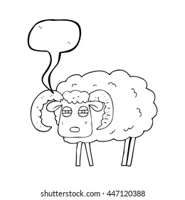 braço de desenho livre do desenho da fala bolha