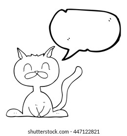gatito de dibujos animados de libre mano