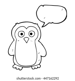 caricatura de burbuja de la libre expresión en pingüino