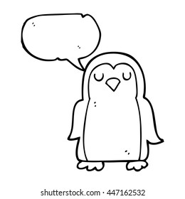 freehand drawn speech bubble cartoon christmas robin