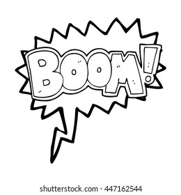 freehand drawn speech bubble cartoon boom symbol