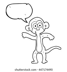 mono de caricatura de burbuja de habla libre