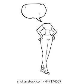 freehand drawn speech bubble cartoon headless body (add own photographs)