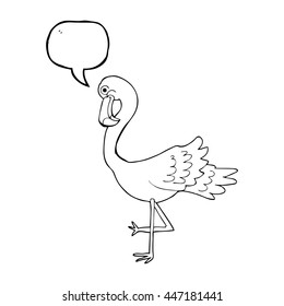 caricatura de burbuja de la libre expresión flamingo