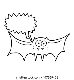 murciélago vampiro de dibujos animados de burbuja de habla libre