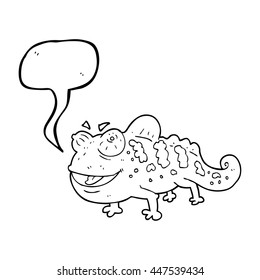 Cartoon-Chamäleon in freehand gezeichnet