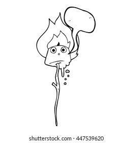 caricatura de burbuja de la libre expresión tostado malvavisco