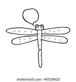 freehand drawn speech bubble cartoon bug