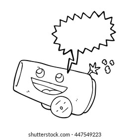 caricatura de burbuja de la voz dibujada a mano libre