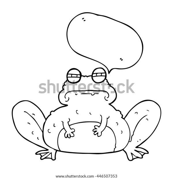 Freehand Drawn Speech Bubble Cartoon Frog Stock Vector (Royalty Free ...