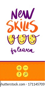Freehand drawn template poster, banner, landing page for Home schooling . Design illustration for education channel with distance learning. Free online course with new skill to learn for all ages.