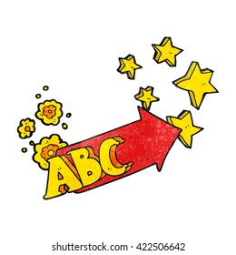 freehand drawn texture cartoon ABC symbol