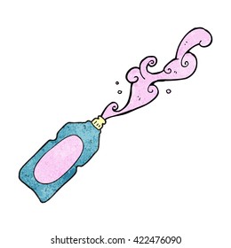 Karikatur-Reinigungsprodukt mit freehand gezogenen Texturen