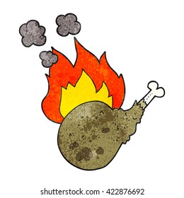 freehand drawn texture cartoon cooked meat
