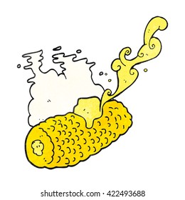 Karikaturenkartoon auf Kakao mit Butter