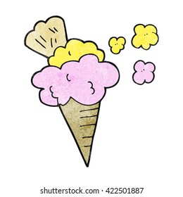 freehand drawn texture cartoon ice cream