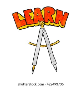 freehand drawn texture cartoon maths compass