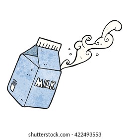 freehand drawn texture cartoon milk carton