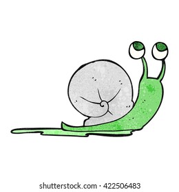 freehand drawn texture cartoon snail